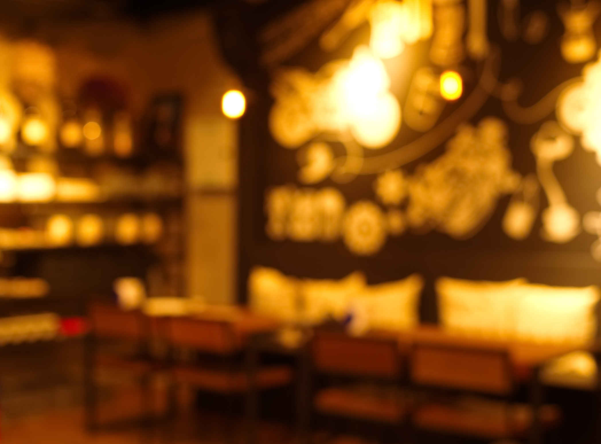 blur pub and resturant at night